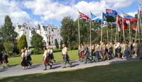 flag parade at Blair Atholl Jamborette